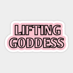 Lifting Goddess white Sticker